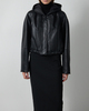 Sportmax Læderjakke Bomber Hood Black IT 38 (EUR S)