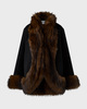 Malina Kåpe Nor Faux Fur Short Wool Black 40