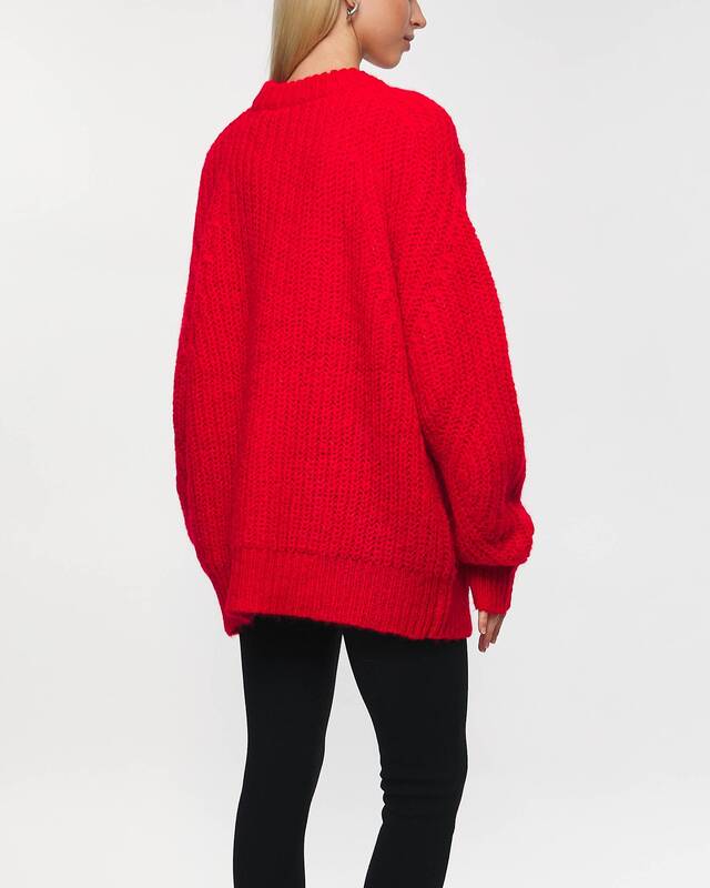 ROTATE Birger Christensen Tröja Knitted Logo Röd 36