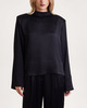 Dagmar Top Shiny Long Sleeve Black 40
