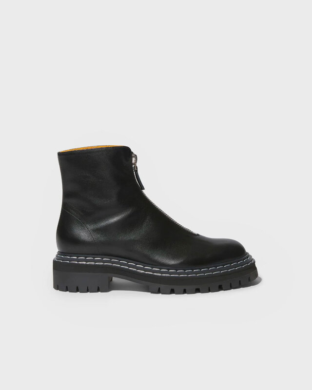 Proenza Schouler Boots Lug Sole Zip  Black EUR 40