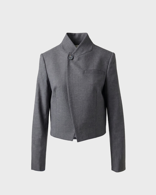 Wakakuu Icons Kavaj Turn Collar Wool Grå M
