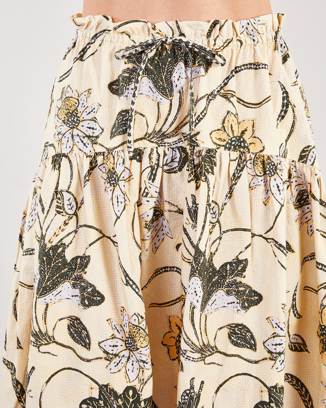 Ulla Johnson Ianna Skirt Beige/grön US 2 ( EUR 34)