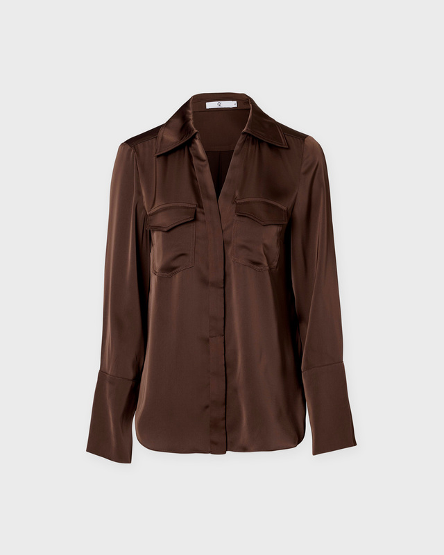 Wakakuu Icons Blus Maria Satin Brun L