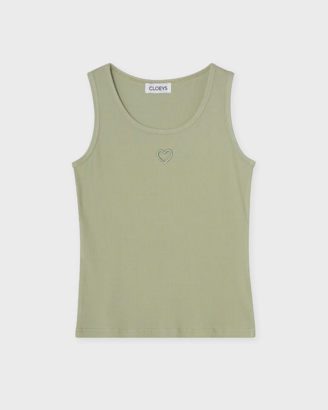 CLOEYS Topp Heart Tank Mintgrön XS