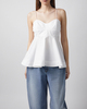 RÓHE Top Bustier Peplum White 36