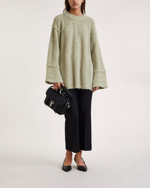 Sweater Brushed Alpaca Knit  Sage 2