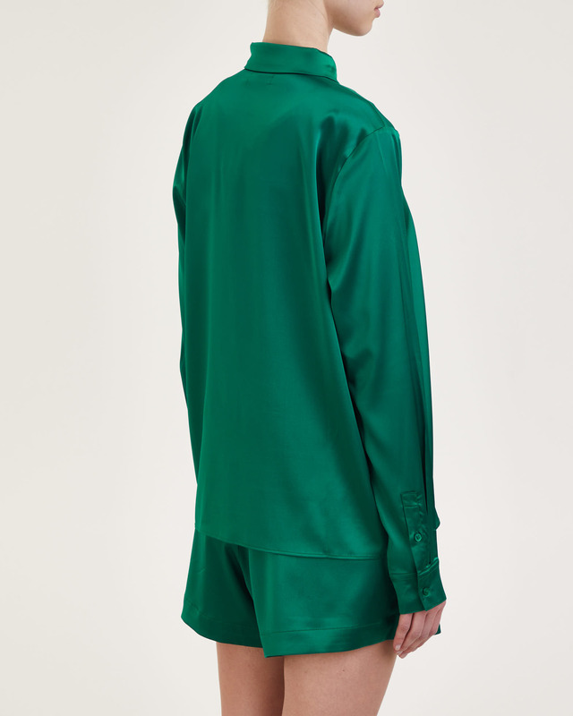 Ahlvar Gallery Skjorta Aly Satin Grön XL
