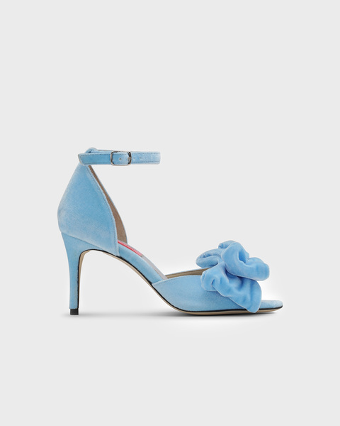 Maria Velvet Heel Blå 1