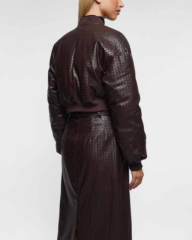 ROTATE Birger Christensen Jacket Cropped Puffer Brun 38