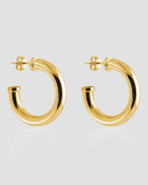 Earrings Plate Chunky Hoops M Gold ONESIZE 1
