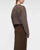 Acne Studios Sweatshirt Logo Cropped Taupe XS