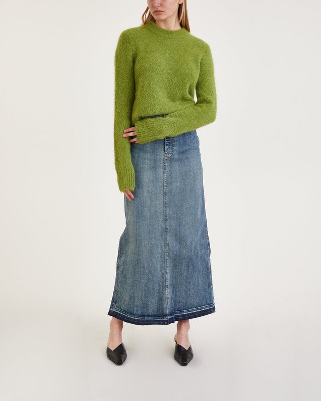 Ganni Kjol Tint Edge Denim Maxi Denim 34