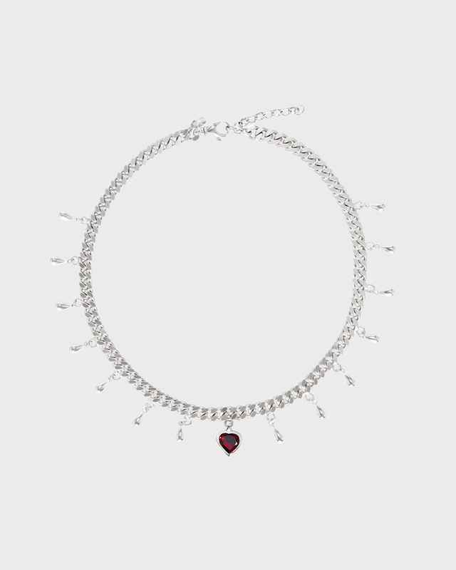 Maria Nilsdotter Drop of Heart Necklace Silver ONESIZE