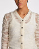 Ganni Cardigan Alpaca Mohair Boucle Egret XS