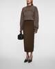 Acne Studios Skirt Fitted Ribbed Mud L