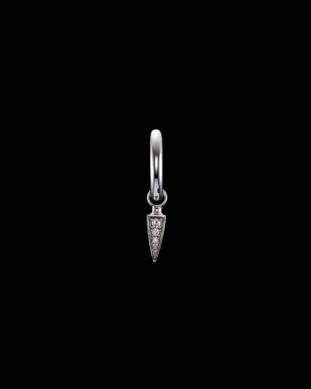 Maria Nilsdotter Earring Tiny Poison Arrow Diamond Silver ONESIZE