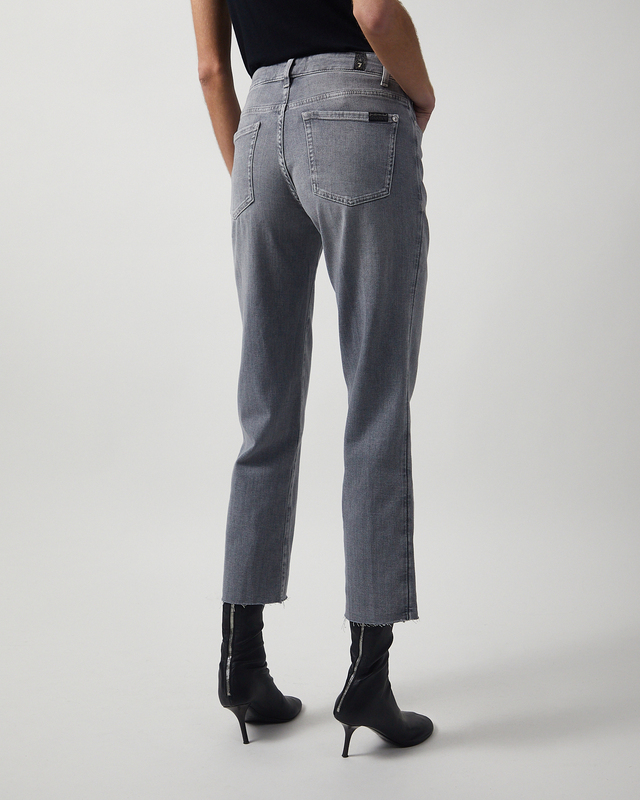7 For All Mankind Jeans Calie Straight Ankle Ashen Grå 29