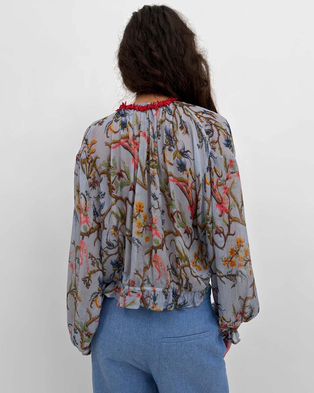 Rodebjer Bluse Piper Trailing Blue S