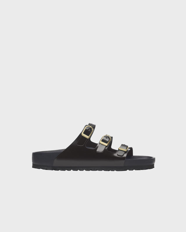 Birkenstock Sandals Florida D-Buckle High Shine  Black EUR 36