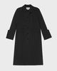 Ganni Coat Bonded Crepe Black 34