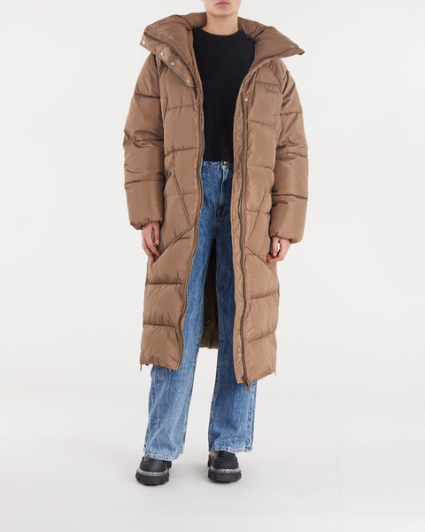 Tech Puffer Oversized Coat Beige/brun 2