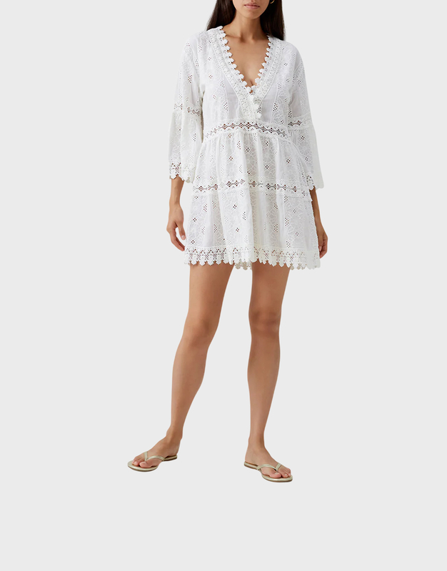 Melissa Odabash Kaftan Victoria  White M