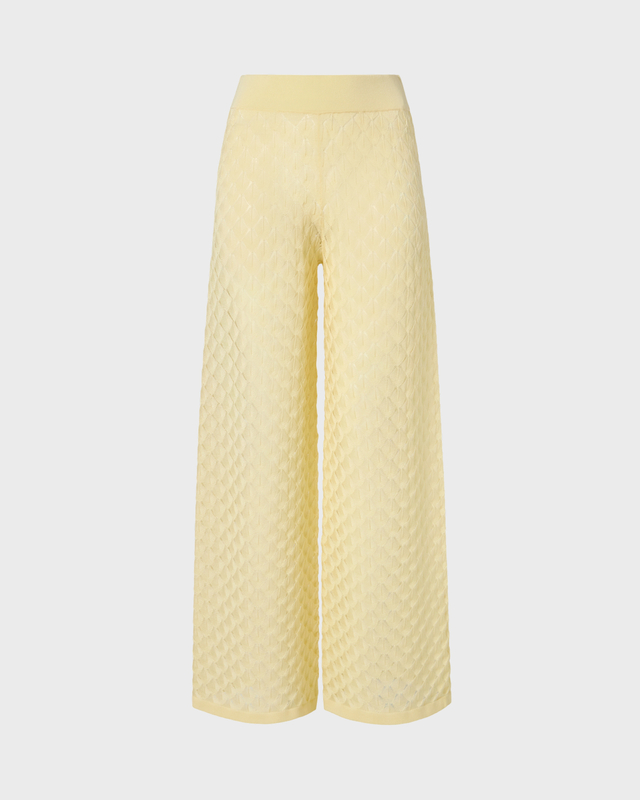 Malina Pants Alissa Knitted Light Yellow XS