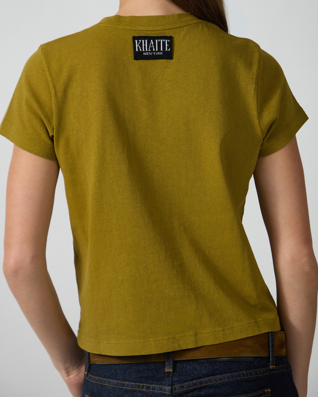 KHAITE T-shirt Emmylou Yellow/Brown S
