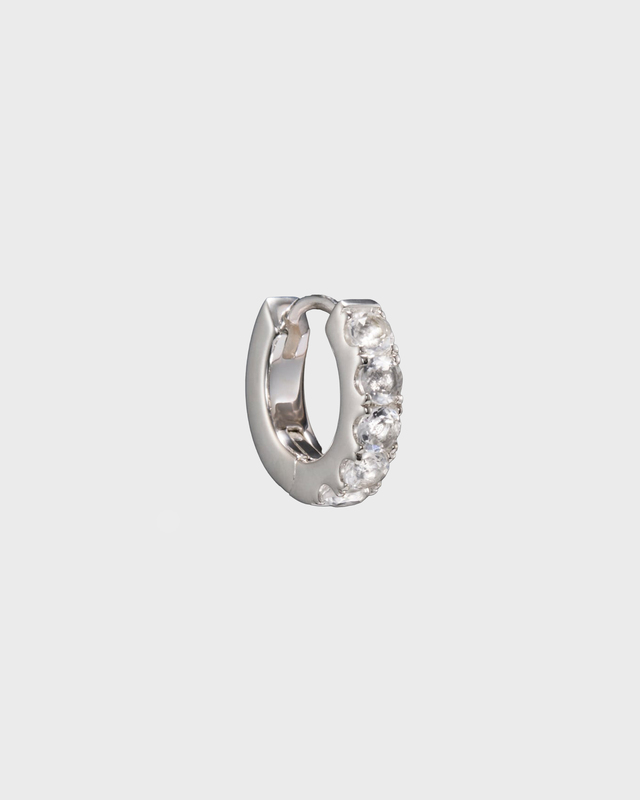 Maria Nilsdotter Örhängen Eternity Hoop Silver/vit ONESIZE