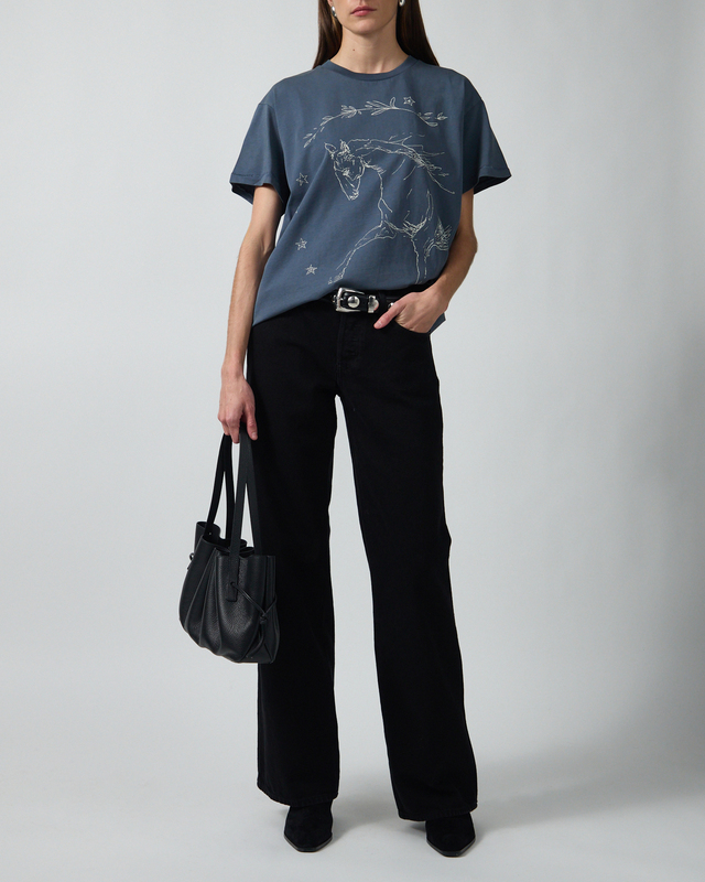 Found T-skjorte Faded Horse Trot Tee Navy XS