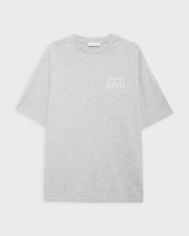 ANINE BING T-Shirt Myers Serif NY Grey melange L