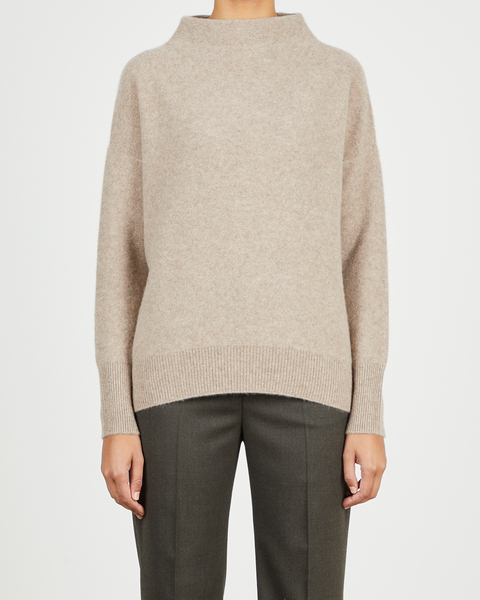 Cashmere Sweater Boiled Funnel NK Pullover Oatmeal 1