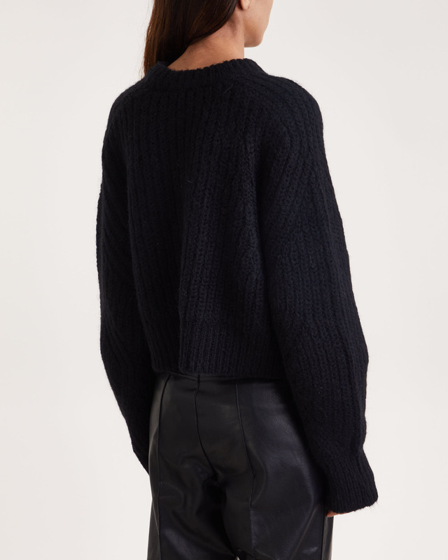 Rotate Tröja Firm Knit Jumper Svart 36