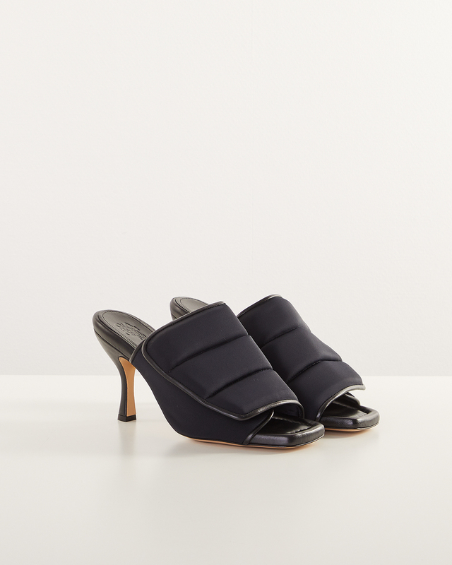 Gia Borghini Heel GIA4 Puffy Mule Svart EUR 38