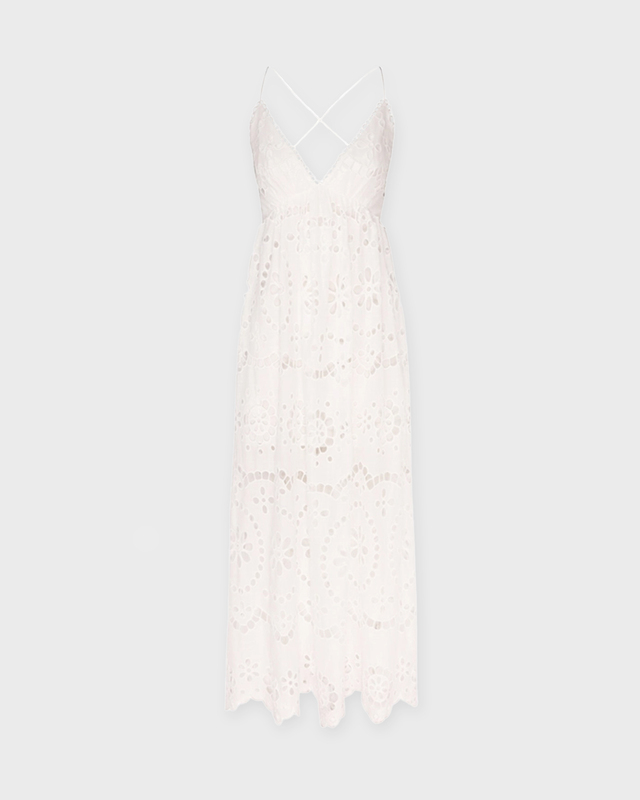 Zimmermann Klänning Lexi Embroidered Slip Ivory 1 (S-M)