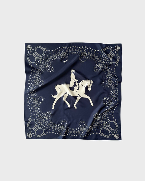 EQUUS SCARF - NAVY 65x65 navy ONESIZE 1