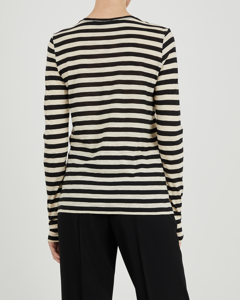 Topp Stripe Long Sleeve T-Shirt Ecru 2