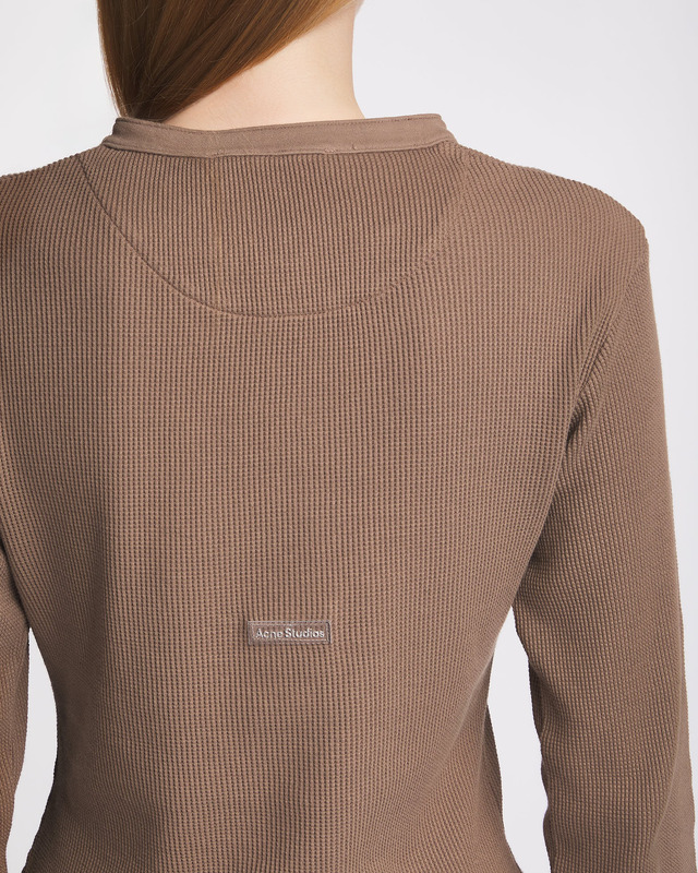 Acne Studios T-Shirt Fitted Long Sleeve Taupe M