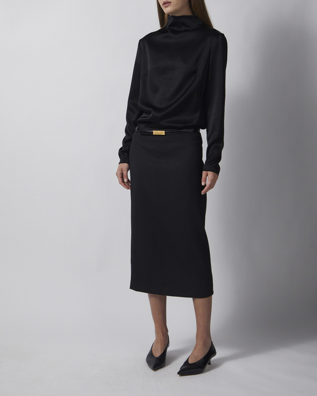 Wakakuu Icons Bluse Lorde Satin Black S