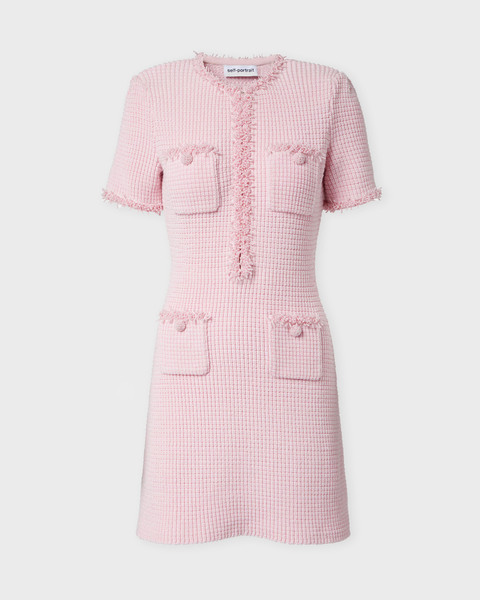 Dress Pink Textured Knit Mini  Rosa 1