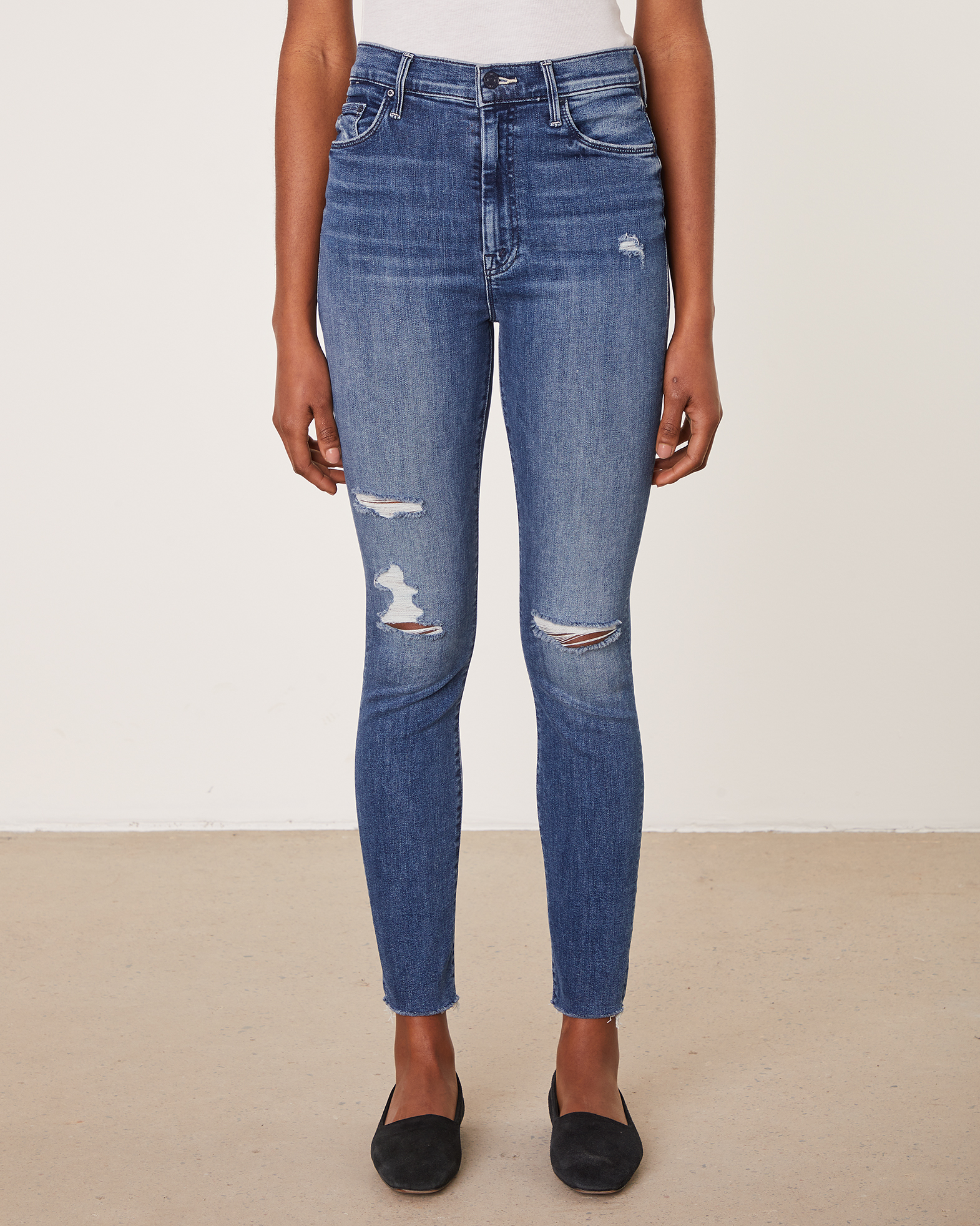 Mother - Jeans The Swooner Ankle Fray 