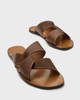 ATP Atelier Sandals Allai Cannella/Contrast Stitch Leather Brun EUR 39