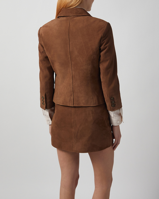 The Garment Jacket Suede Fitted Dark green UK 8 (EUR 36)