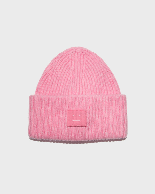 Acne Studios Beanie Face Wool Pink ONESIZE