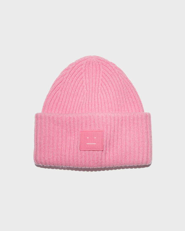 Acne Studios Beanie Face Wool Rosa ONESIZE