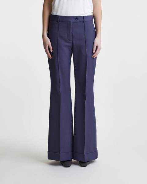 Trousers Tailored Flared Mid blue  2