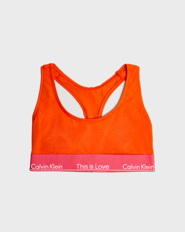 Calvin Klein Bralette Unlined  Orange L