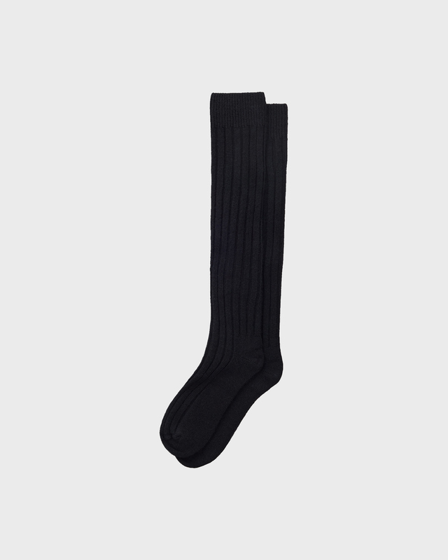 Swedish Stockings Strumpor Bodil Chunky Knee-Highs Svart 39-41