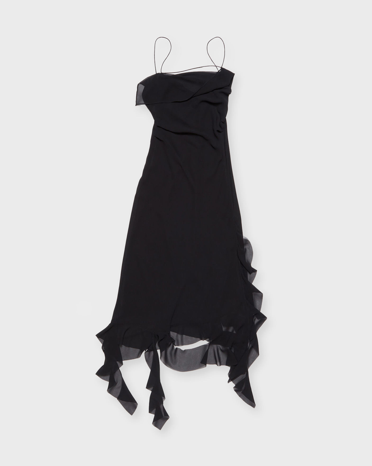 Kvinna Ruffle Klänning Elegant Polyester